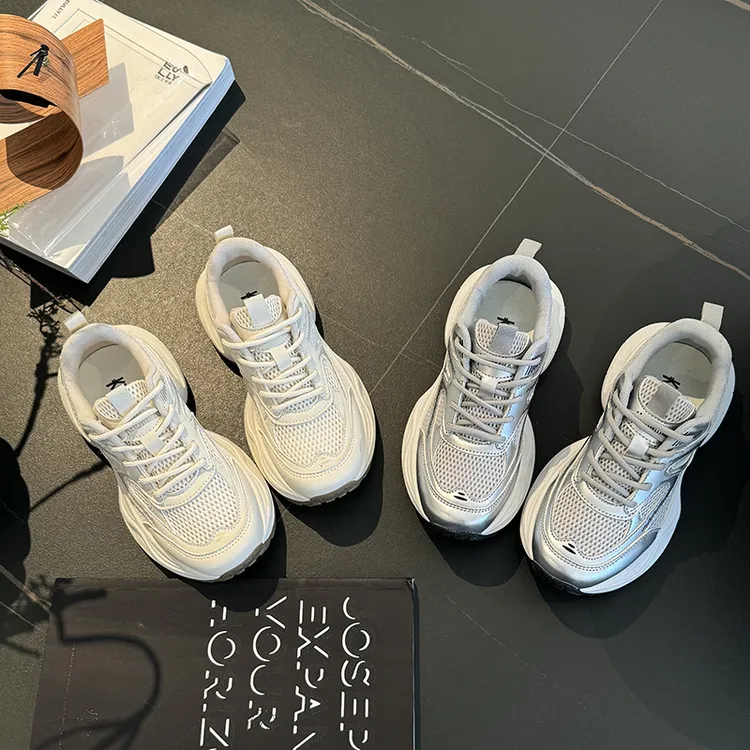 老爹鞋女2025春秋新款ins系带爆款小众鞋子女款时尚百搭透气厚底