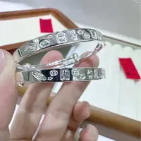 足银手镯 足银9999吉言宝宝镯可爱素款对镯光面推拉镯可调节镯子
