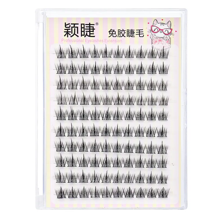 免胶免卸三部曲假睫毛自粘牢固免卸单簇分段式新手超软假眼睫毛