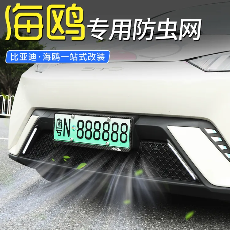 比亚迪海鸥海豚防虫网中网空调水箱冷凝器防护网卡扣式装饰改装件