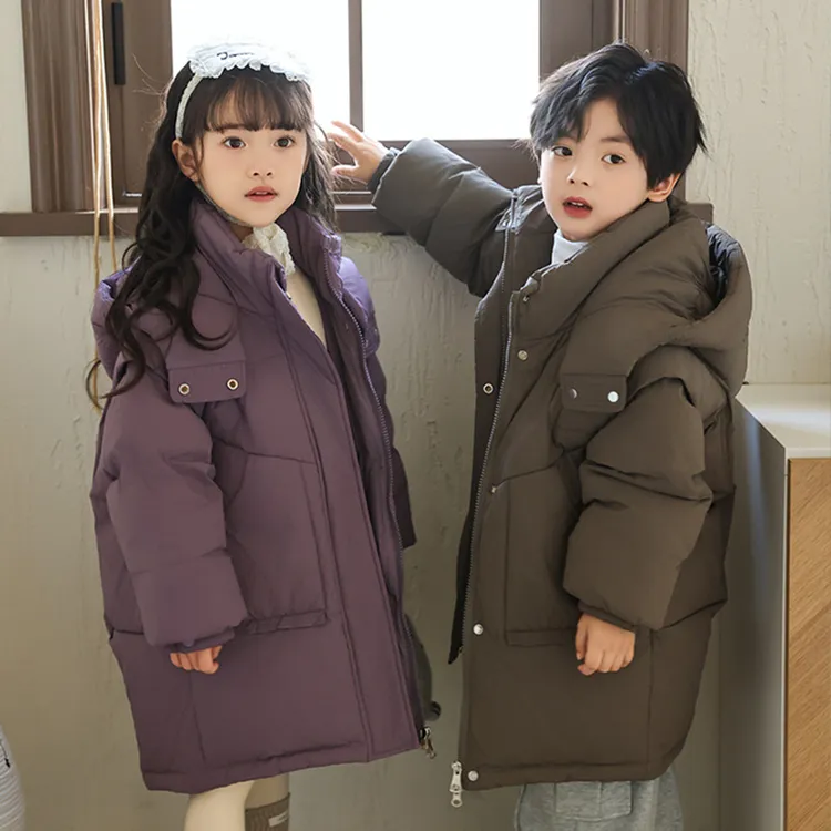 巴拉巴拉儿童加厚羽绒服冬季男童中大童韩版加厚保暖女童装中长款