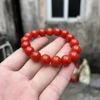 A515辣红单圈卡12mm手串时尚素圈红色