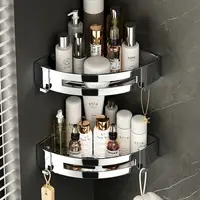 优勤浴室置物架卫生间304不锈钢三角篮免打孔壁挂洗漱台收纳架子