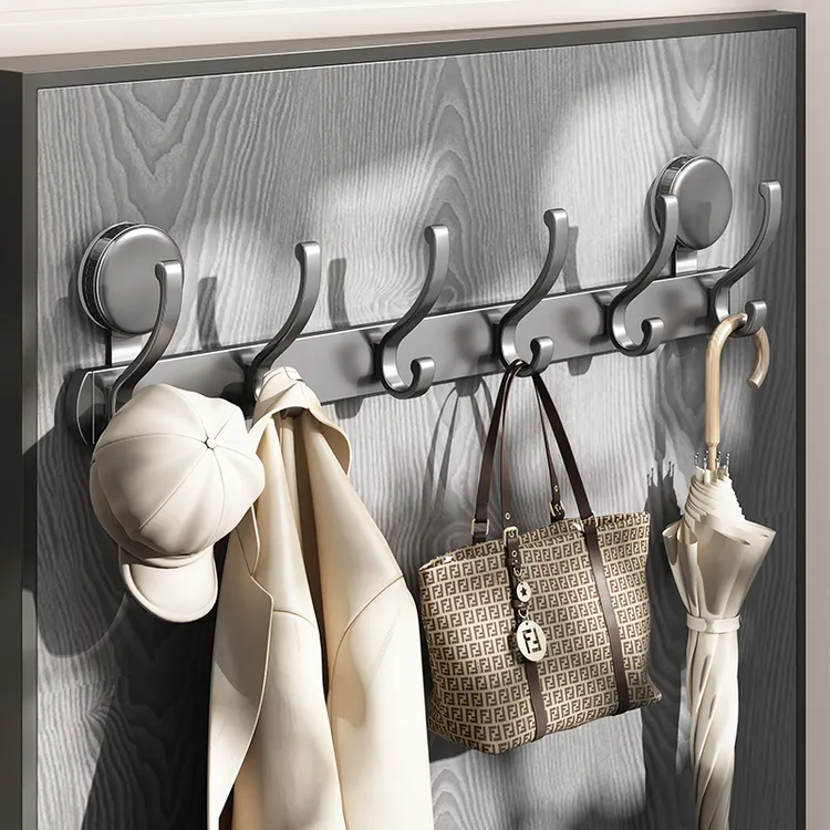 吸盘门后挂钩强力粘胶免打孔卫生间置物架钩子入户门挂衣架收纳架