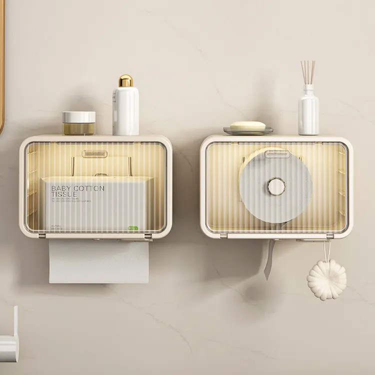 洗脸巾收纳盒壁挂大号卷筒卫生间一次性擦脸巾置物架洁面巾放置盒