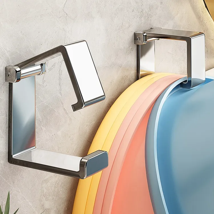 优勤洗脸盆收纳架子不锈钢卫生间浴室免打孔置物架壁挂式神器挂钩