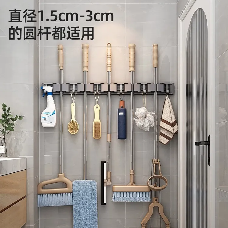 拖把架免打孔拖把夹拖把挂钩卫生间挂架神器强力壁挂收纳承重厨房