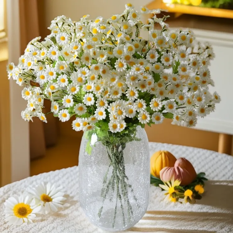 30头小雏菊仿真花洋甘菊波斯菊家居摄影装饰小野菊把花束客厅餐厅