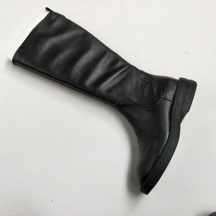 高筒靴女外贸店撤柜处理外贸秋冬季新款真皮女靴子加绒瘦瘦靴流行