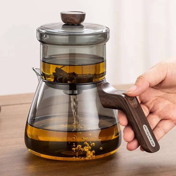 高档顶壶新款磁吸飘逸杯泡茶壶耐热玻璃功夫茶具家用一键过滤茶具