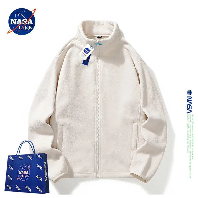 NASA LIKE官方潮牌摇粒绒外套男春秋季加厚抓绒衣男士冲锋衣内胆