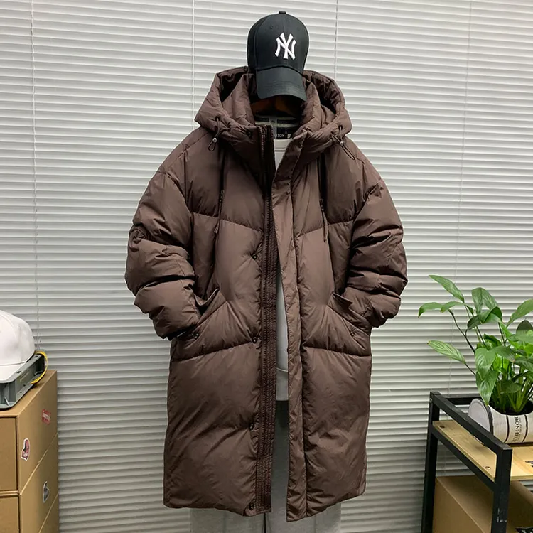 羽绒服外套男中长款加厚保暖2025冬季新款休闲宽松潮牌羽绒派克服