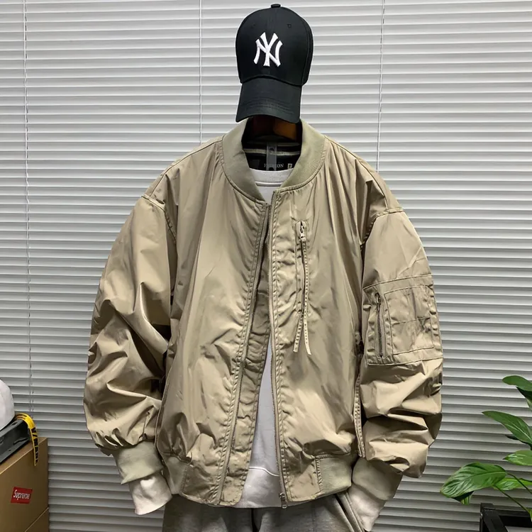 美式潮牌立领棒球服夹克男士潮牌春秋新款机能高街运动飞行服外套