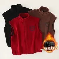 胖童马甲男童冬季加绒一体绒开衫背心中大童加肥加大保暖上衣宽松