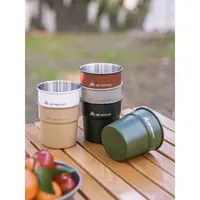 高颜值304不锈钢燕子杯户外露营杯子喷漆工艺可层叠野餐家用水杯