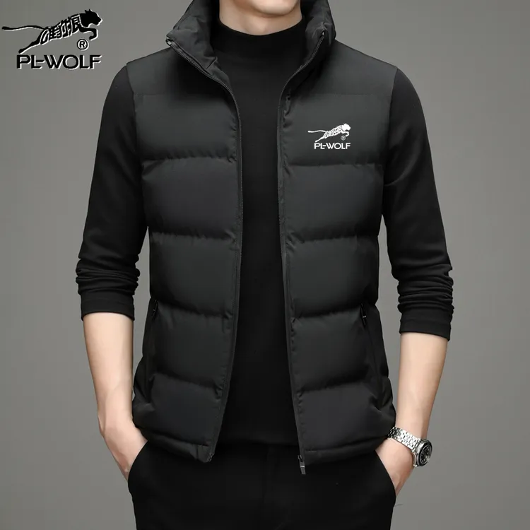 雄豹狼男士马甲棉服秋冬季新款休闲棉衣外套保暖无袖坎肩马夹背心