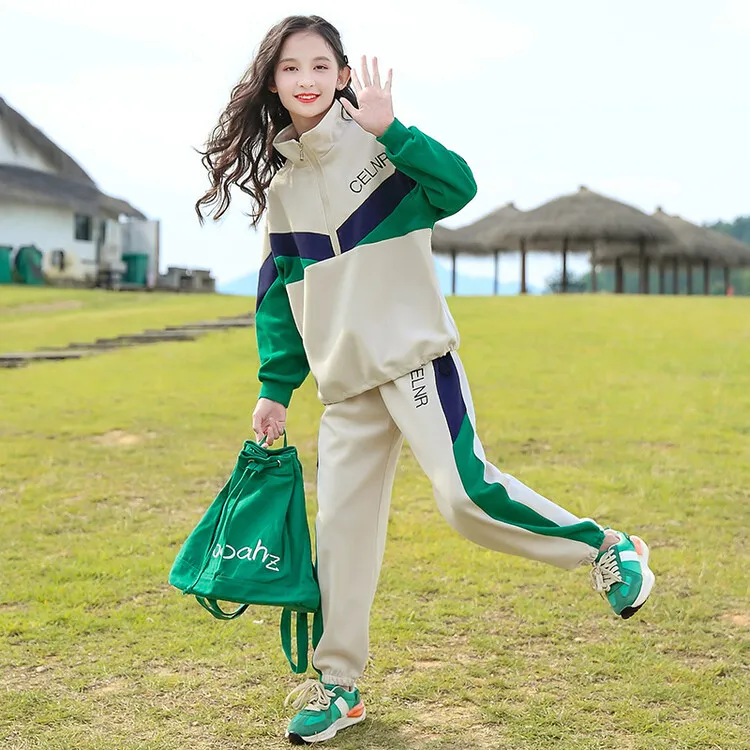 女童春秋季卫衣套装休闲2025新款洋气女运动两件套装6-12岁