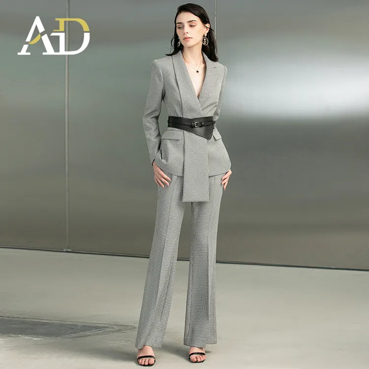 AD高端223157CP正装女大学生面试西装套装收腰显瘦西服外套职业装