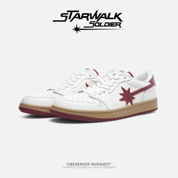 STARWALK SOLDIER OBESERVER BURGNDY 雅丹风勃艮第红流星鞋