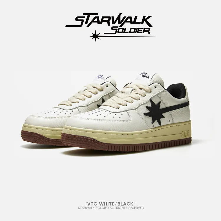 STARWALK SOLDIER VTG WHITE/BALCK白黑棕流星鞋