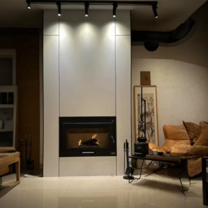 轻奢款壁炉Q90嵌入式壁炉对流壁炉真火燃木壁炉鱼歌壁炉取暖壁炉