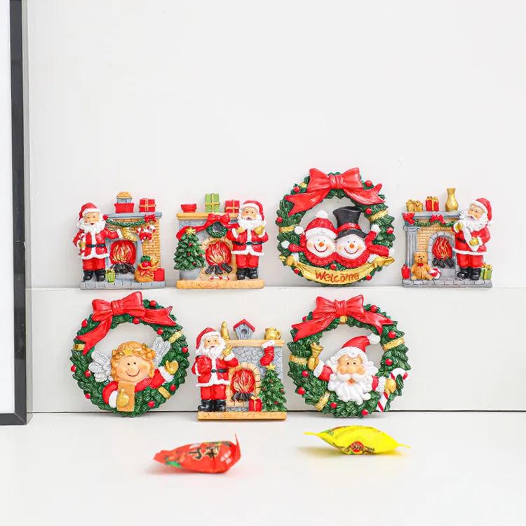 圣诞老人冰箱贴创意圣诞节装饰磁贴雪人磁铁磁吸套装礼物磁力贴