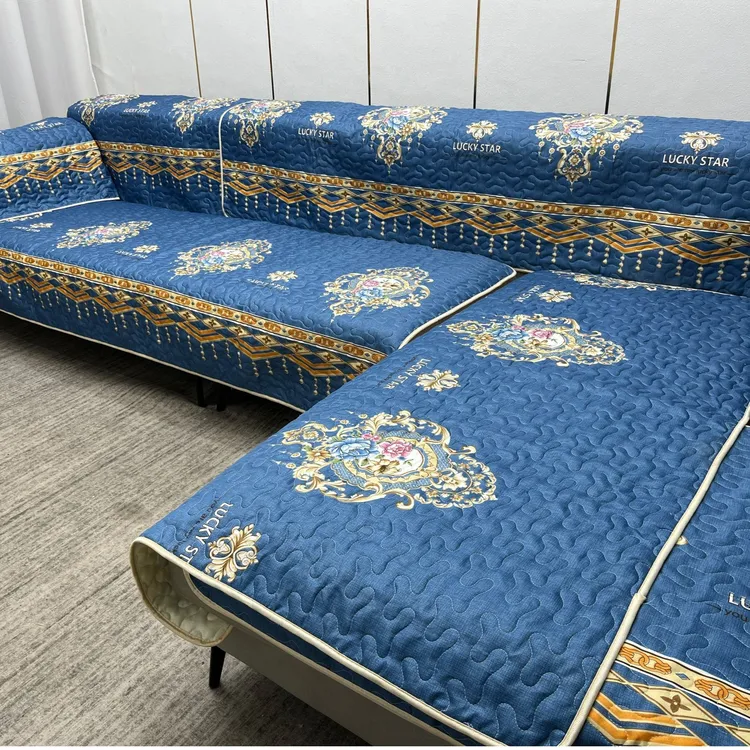 四季通用沙发垫全包套罩靠背印花弹力全盖简约通用型小孩防滑U型