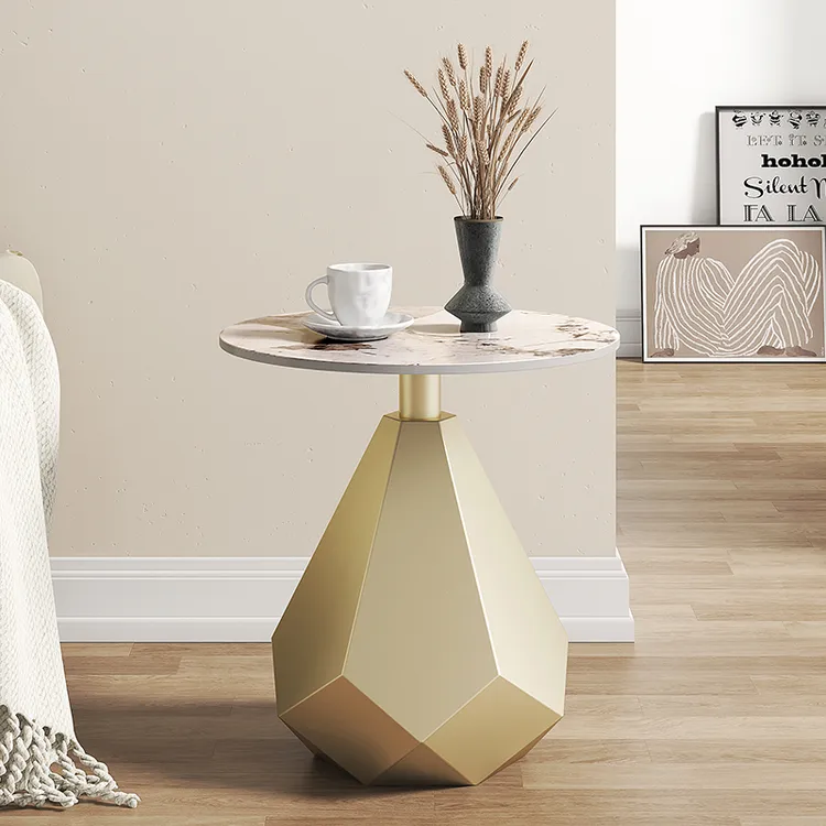 轻奢角几大理石岩板边几简约沙发边桌阳台小圆桌床边柜创意小桌子