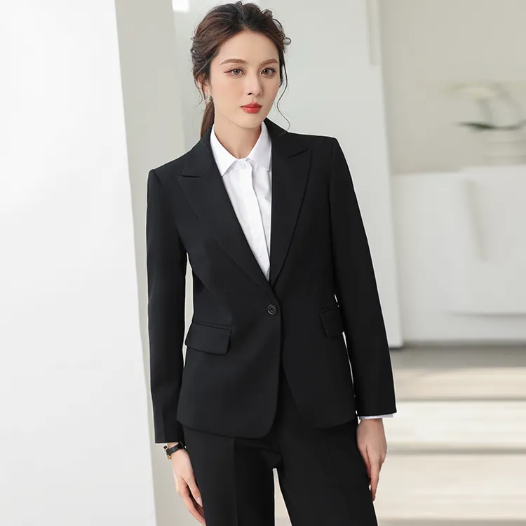 西装工装女职业高端气质一扣面试正装2025新款大学生西装西裤女