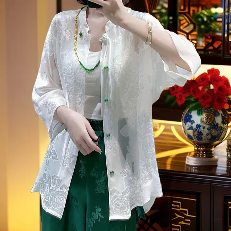 新中式国风女装外套2024新款春夏款今年小香风显瘦防晒上衣薄款