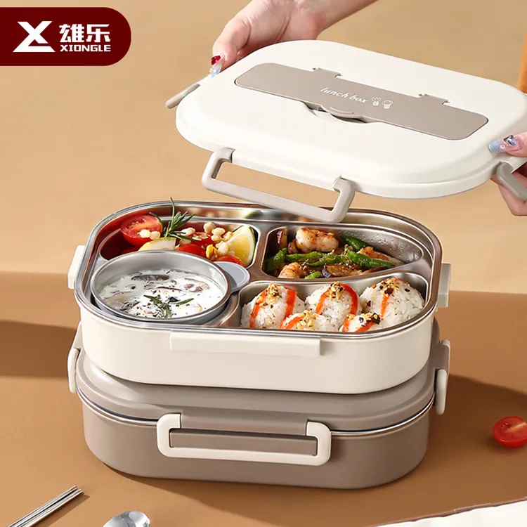 304不锈钢保温午餐盒学生上班族便当盒微波炉加热便携式(远方）