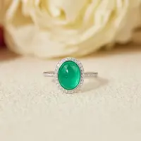 玉峰珠宝丨安娜【慧思】祖母绿戒指*18K金镶嵌Q4889多样性发其一