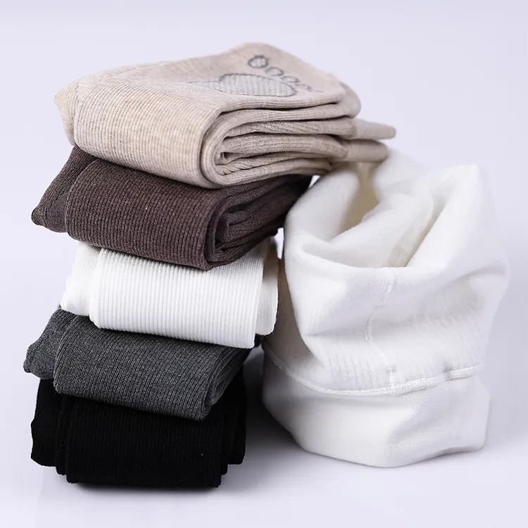 女童打底裤春秋季薄款棉袜加绒黑打底袜薄绒白色舞蹈袜儿童连裤袜