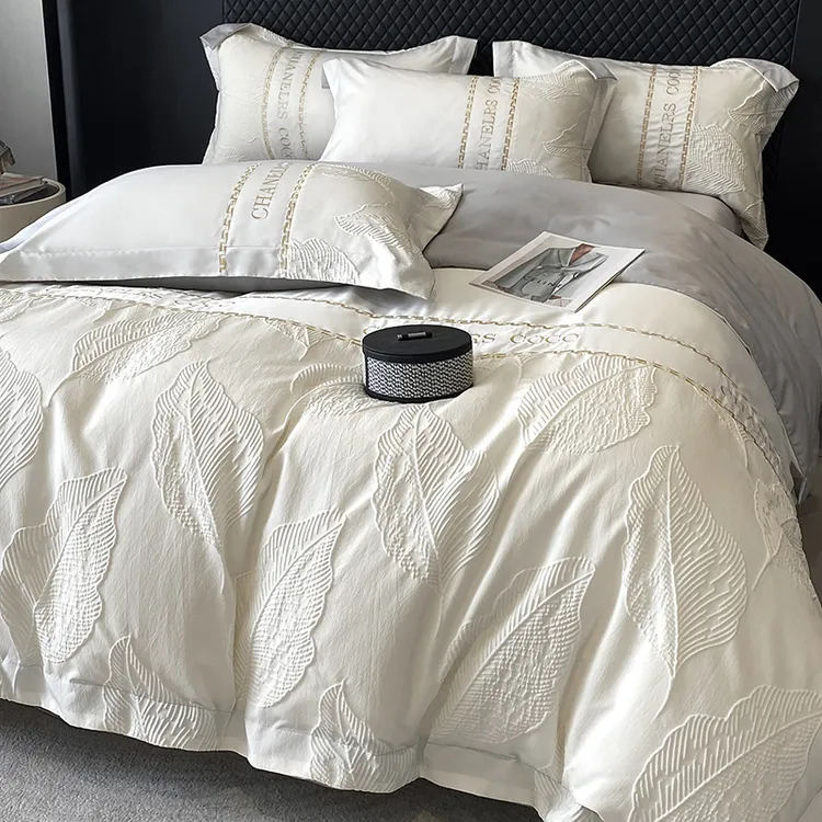 冰丝四件套高级感丝滑裸睡床品夏天被套床单床笠款学生宿舍三件套