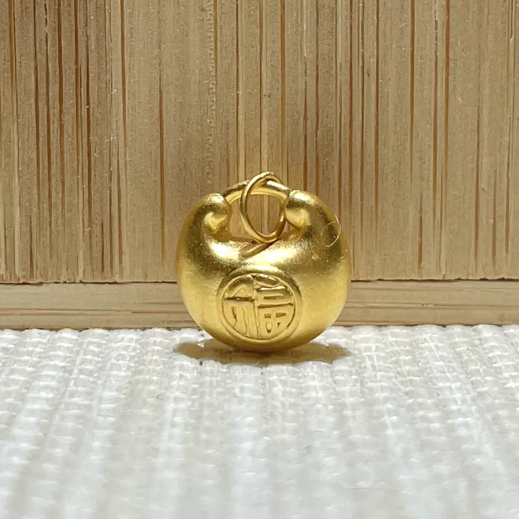 足金新款胖福提溜挂件
