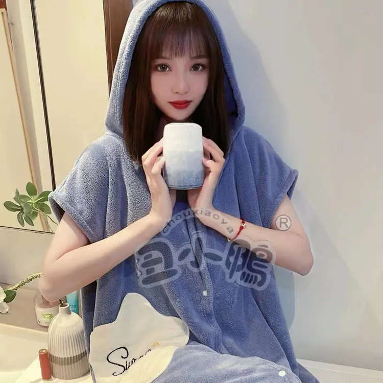 可穿式浴巾裹巾女款可穿可裹学生速干情侣款游泳成人超强速干浴袍