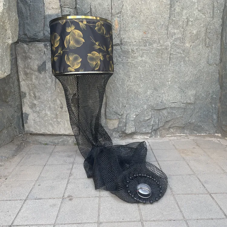 新款黑金68遍大力马黑坑鱼护速干防臭防挂小网眼多圈款式鱼护网