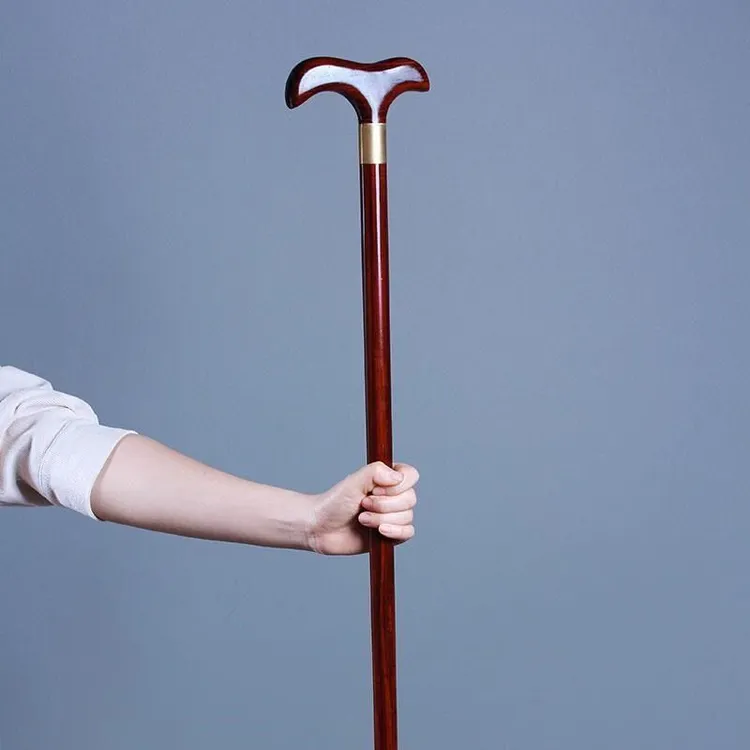 【祝寿送礼】小叶紫檀木拐杖手杖实木防滑老年人拐棍文明杖豪华高档