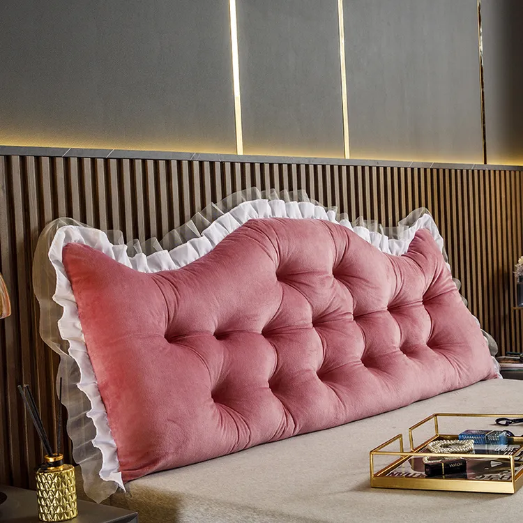 皇冠床头靠垫大靠背卧室床上抱枕软包双人靠枕网红公主护腰靠背枕