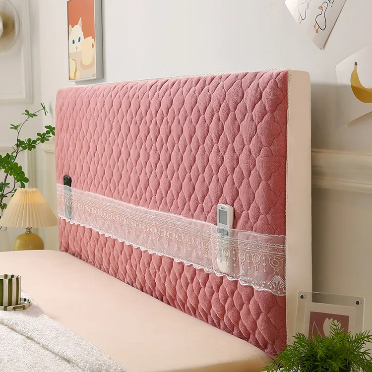 全包床头罩夹棉加厚防尘保护罩1.5/1.8米2米四季通用实木床靠背套