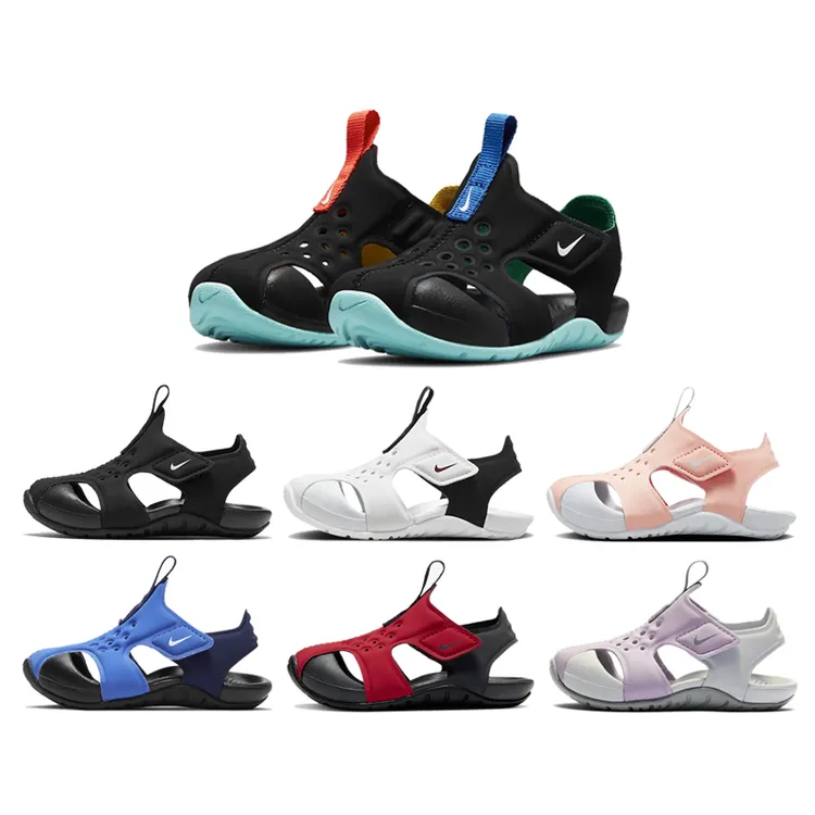 正品耐克NIKE夏季新款儿童鞋男童女童透气防滑轻便小飞机包头凉鞋