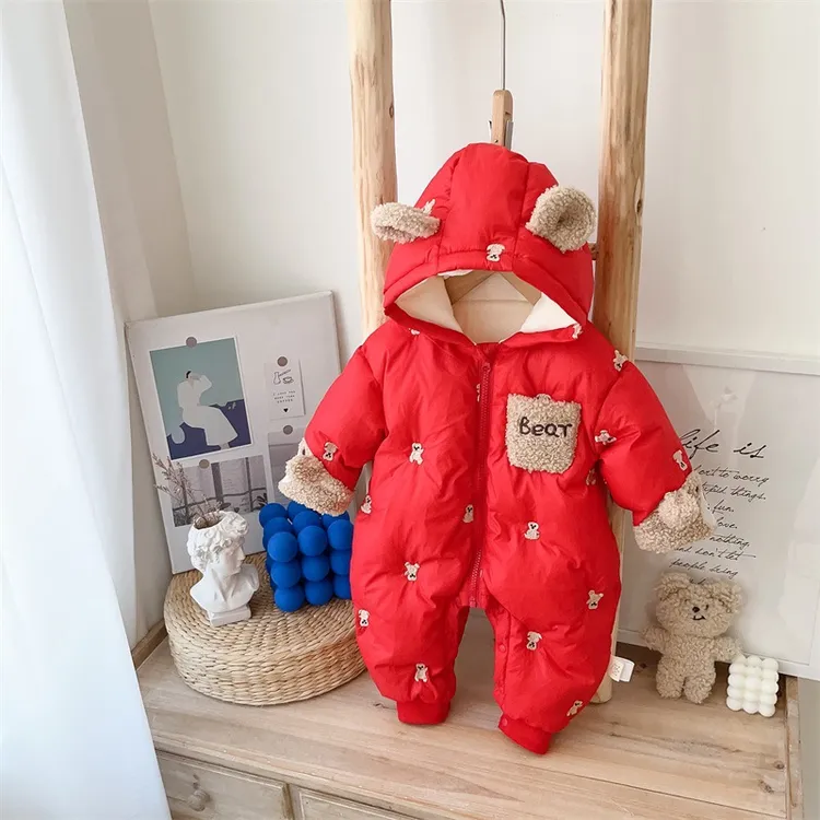 【优选】9585婴幼儿秋冬季加厚连体衣外出哈衣