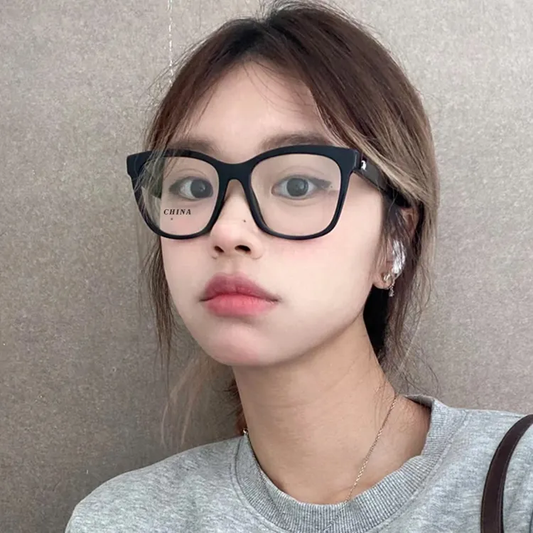 小香风黑框素颜眼镜女韩版潮显脸小复古时尚百搭防蓝光近视配度数