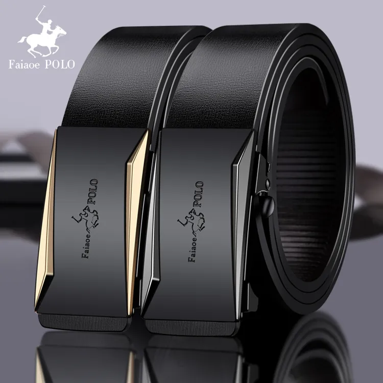 男士皮带无牙自动扣腰带男款商务百搭时尚韩版潮流中青年裤腰带男