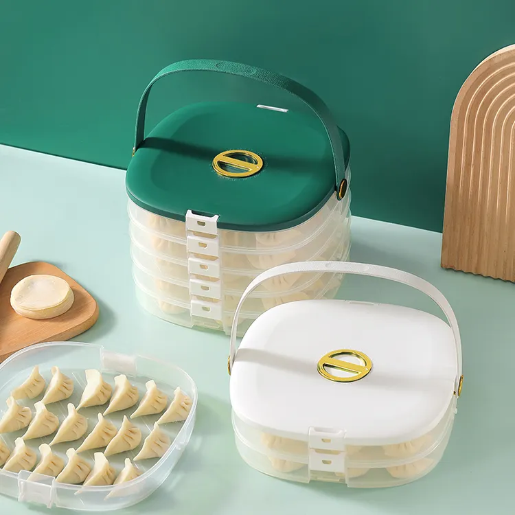 饺子盒专用冰箱冷冻盒鸡蛋保鲜收纳盒家用多层速冻水饺混沌盒带盖