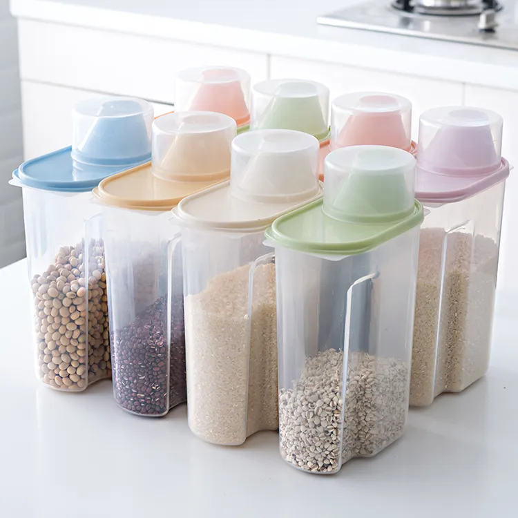 杂粮罐密封储物罐防潮加厚大号防虫家用透明米桶食品罐大米桶创意