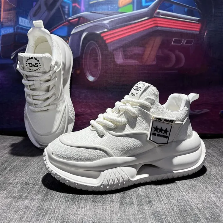 2024春季新款休闲鞋男透气男士运动鞋厚底增高网红同款潮流老爹鞋