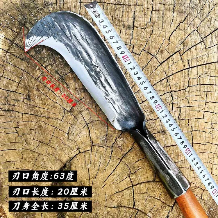手工锻打户外砍柴刀砍竹子砍柴农用上山开路勾型劈柴开荒工具加重商品图