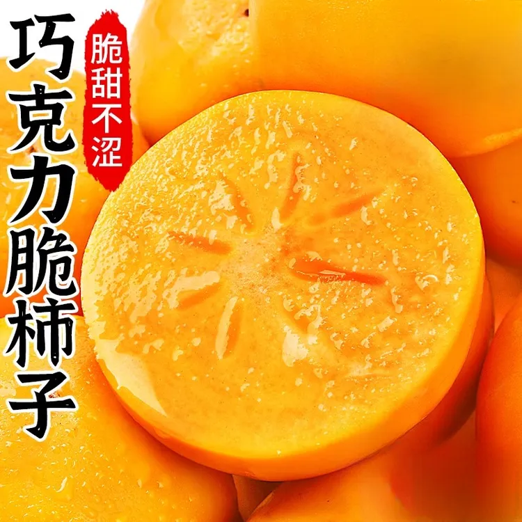 巧克力脆柿阳丰甜柿新鲜水果大柿子脆柿子冰糖心脆柿新鲜整箱包邮