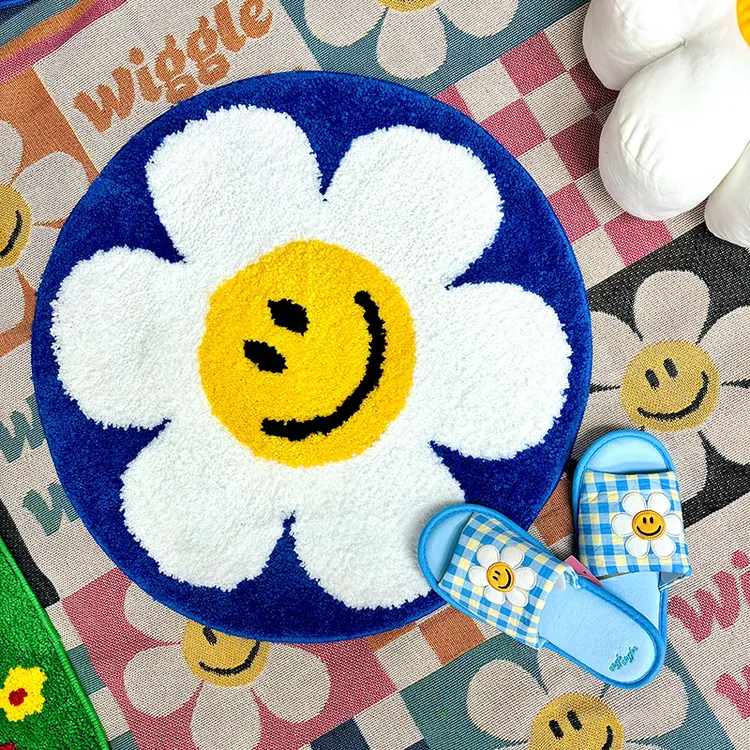 wigglewiggle脚垫地垫防滑垫卧室小地毯床边毯ins风客厅家用毛绒